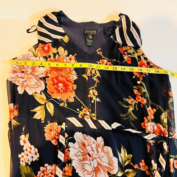 Enfocus Mixed Print Sleeveless Maxi Dress Size 12 - Picture 4 of 6